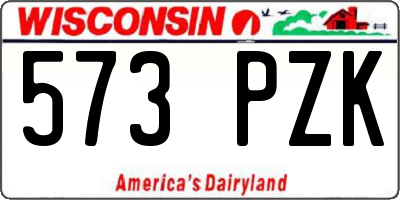 WI license plate 573PZK