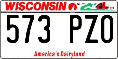 WI license plate 573PZO