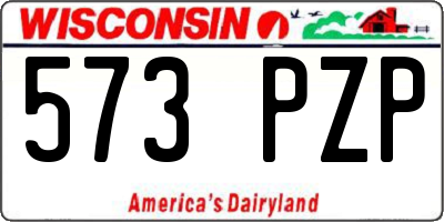 WI license plate 573PZP