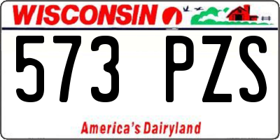 WI license plate 573PZS