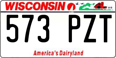 WI license plate 573PZT