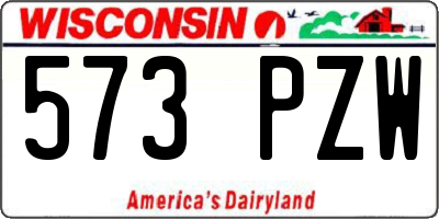 WI license plate 573PZW