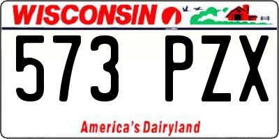 WI license plate 573PZX