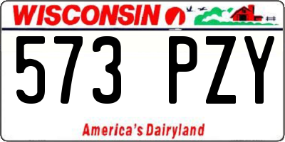 WI license plate 573PZY