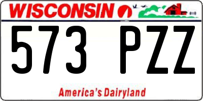 WI license plate 573PZZ