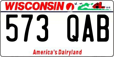 WI license plate 573QAB