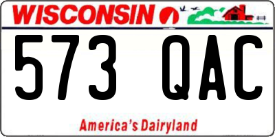 WI license plate 573QAC