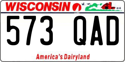 WI license plate 573QAD