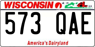 WI license plate 573QAE