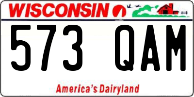 WI license plate 573QAM
