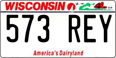 WI license plate 573REY