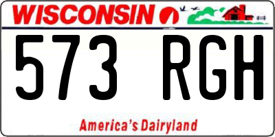 WI license plate 573RGH