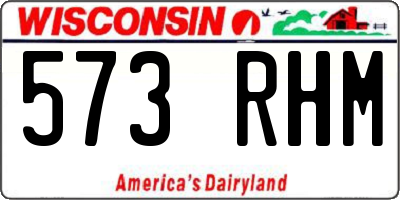 WI license plate 573RHM