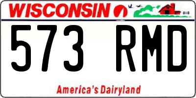 WI license plate 573RMD