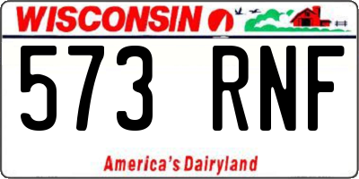 WI license plate 573RNF