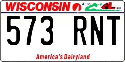 WI license plate 573RNT