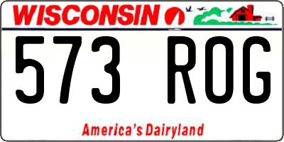 WI license plate 573ROG