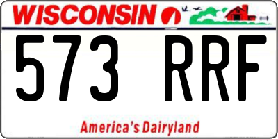 WI license plate 573RRF