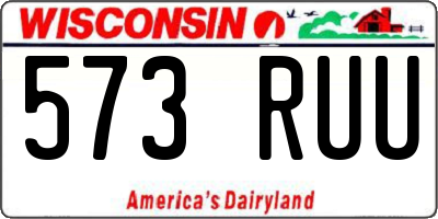 WI license plate 573RUU