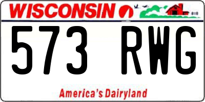 WI license plate 573RWG