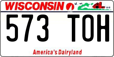 WI license plate 573TOH