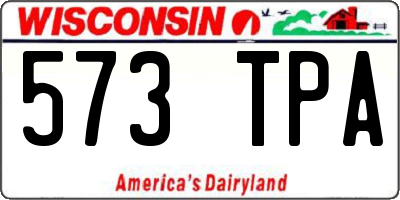 WI license plate 573TPA