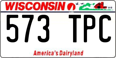 WI license plate 573TPC