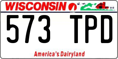 WI license plate 573TPD