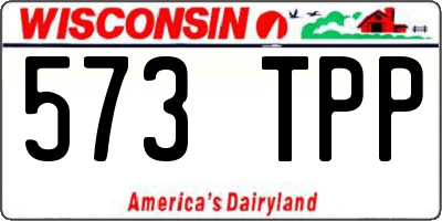 WI license plate 573TPP