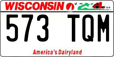 WI license plate 573TQM