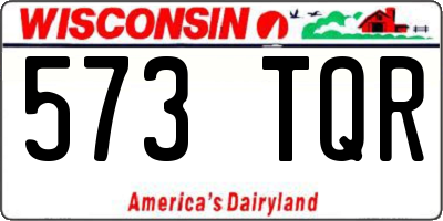 WI license plate 573TQR