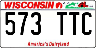 WI license plate 573TTC