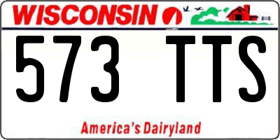 WI license plate 573TTS