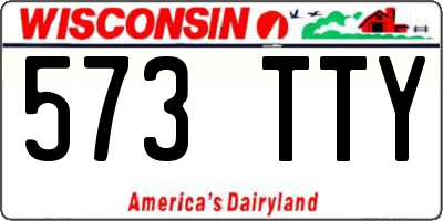 WI license plate 573TTY