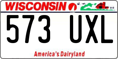 WI license plate 573UXL