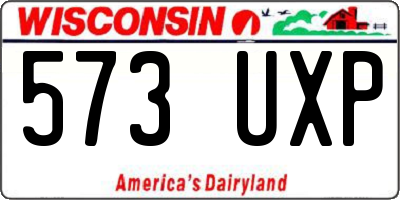 WI license plate 573UXP