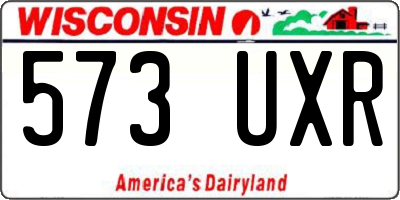 WI license plate 573UXR