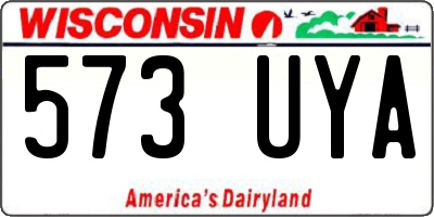 WI license plate 573UYA