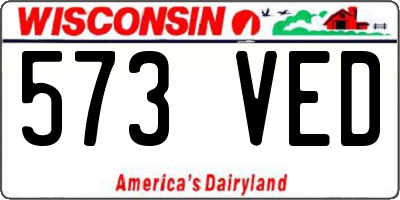 WI license plate 573VED