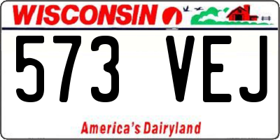 WI license plate 573VEJ