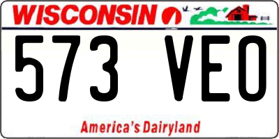 WI license plate 573VEO
