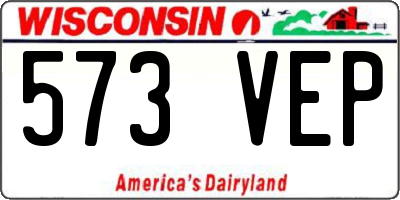 WI license plate 573VEP