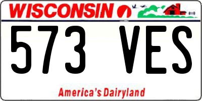 WI license plate 573VES