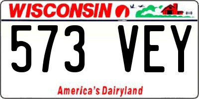 WI license plate 573VEY