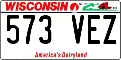 WI license plate 573VEZ