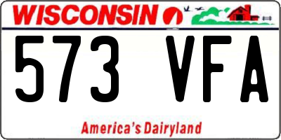 WI license plate 573VFA