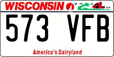 WI license plate 573VFB