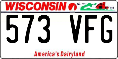WI license plate 573VFG