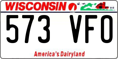 WI license plate 573VFO