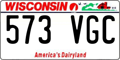 WI license plate 573VGC